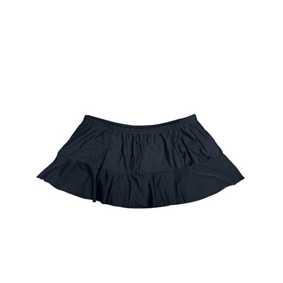 torrid swim skirt built in briefs black ruffle mini swimwear women’s plus size 0 - Picture 1 of 8